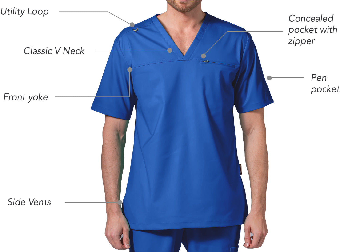 CORA Men's Scrub Tunic