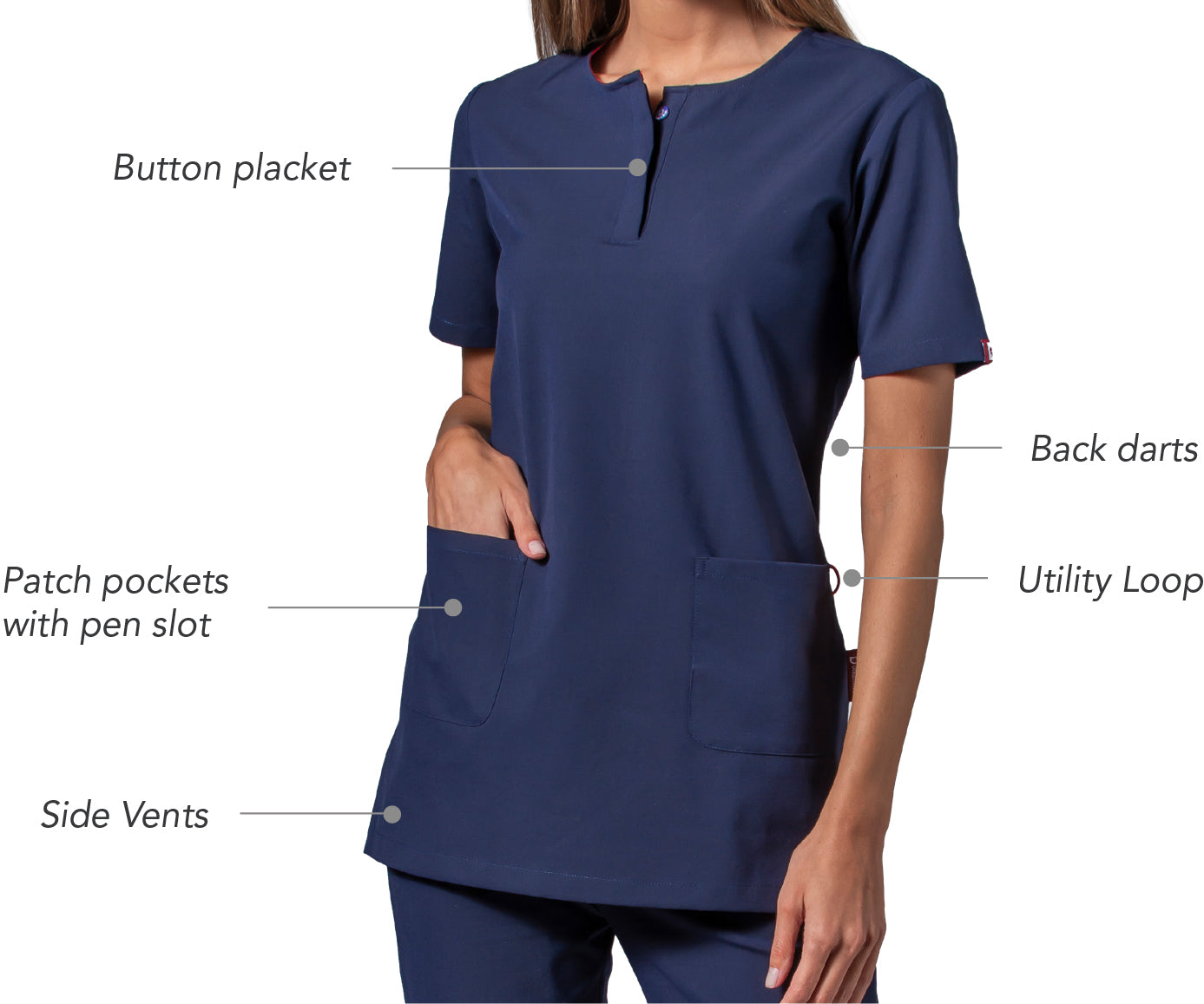 KOLE Women's Scrub Tunic