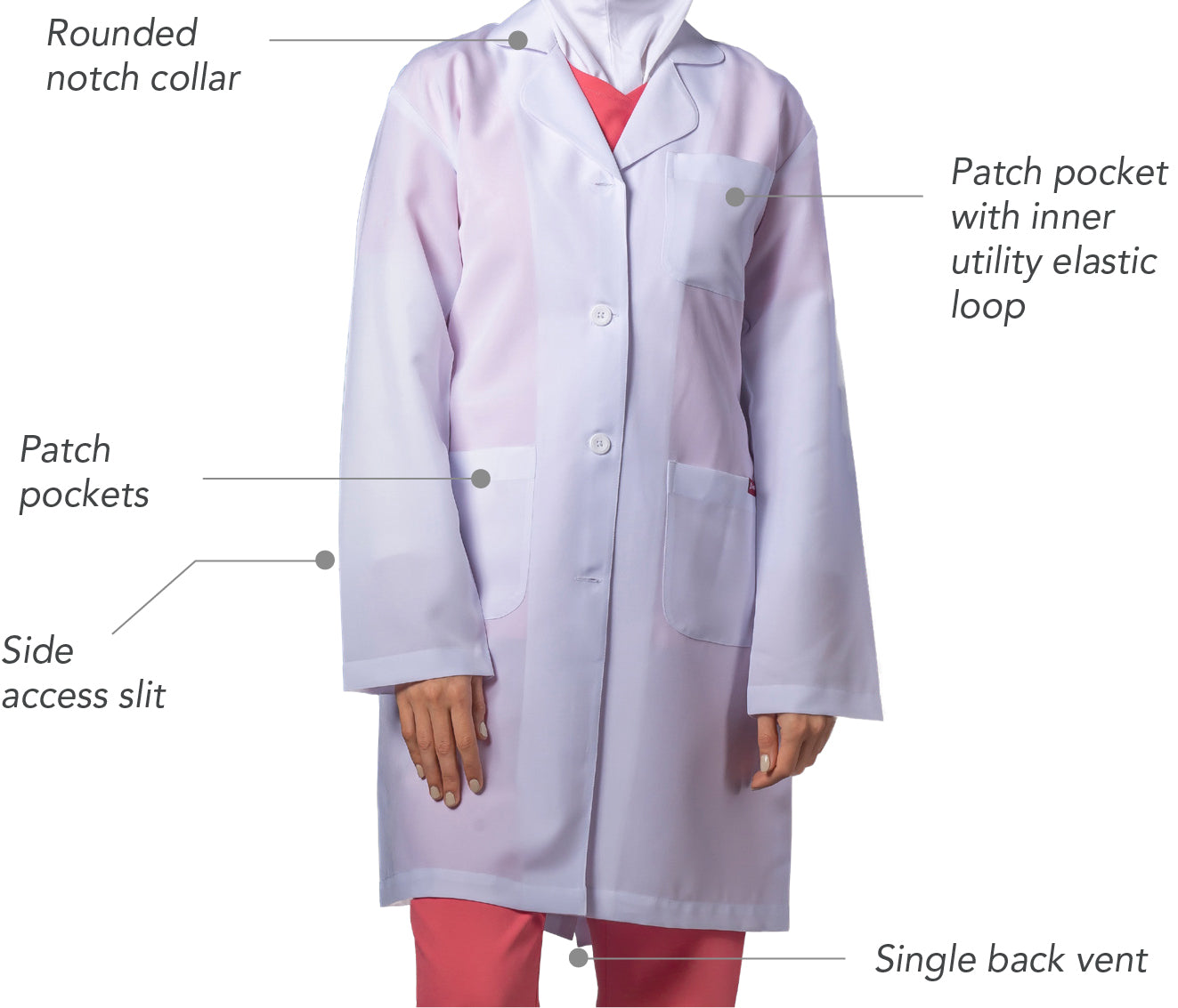 MERINA Women's Scrub Labcoat