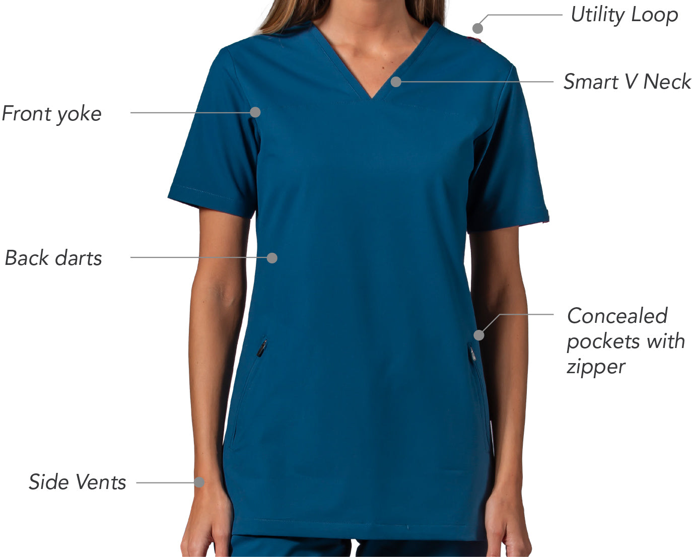 POSH Women's Scrub Tunic
