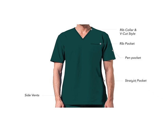 OCEANA Men's Printed Scrub Tunic