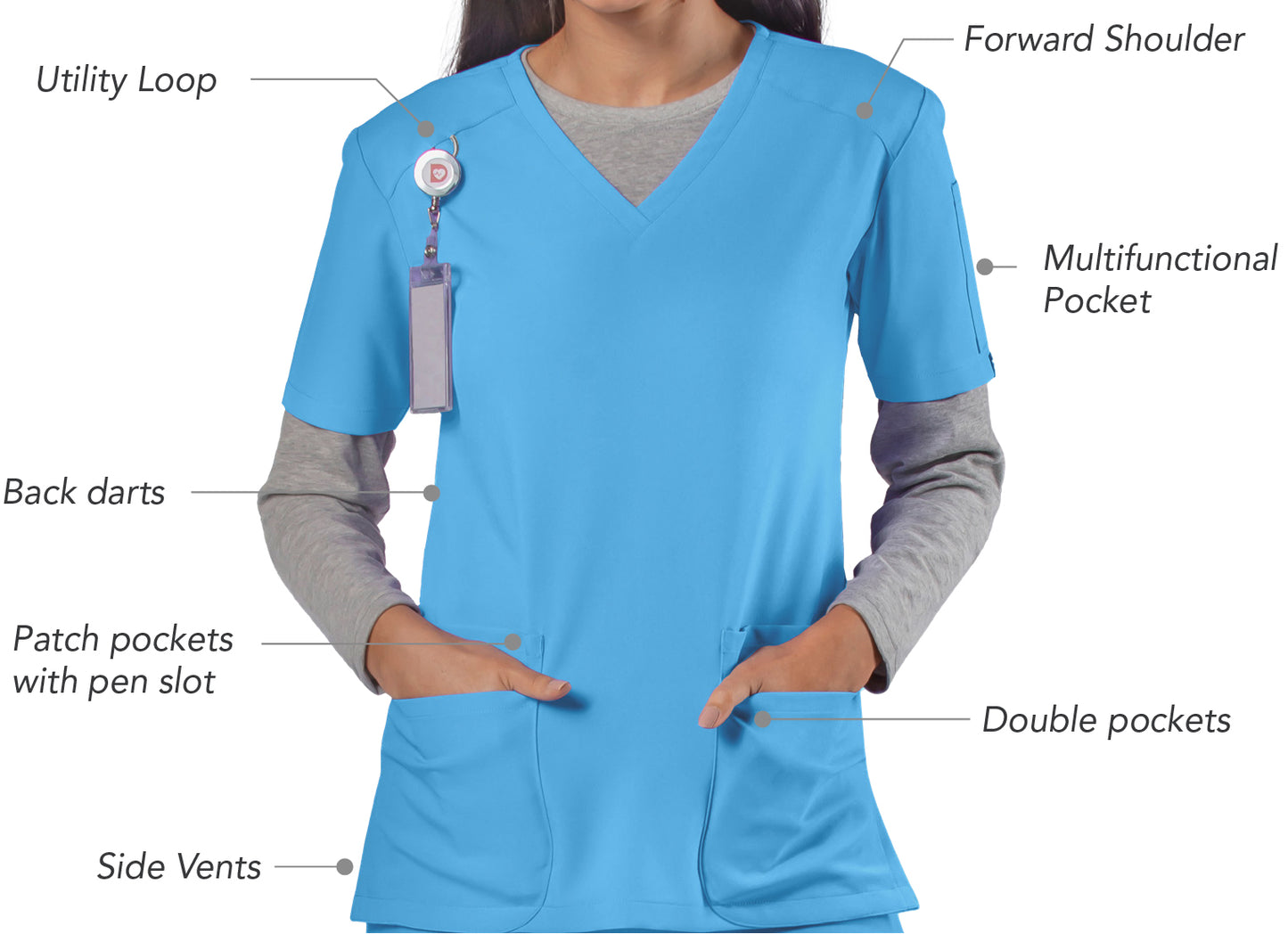 AMARA Women's Scrub Tunic