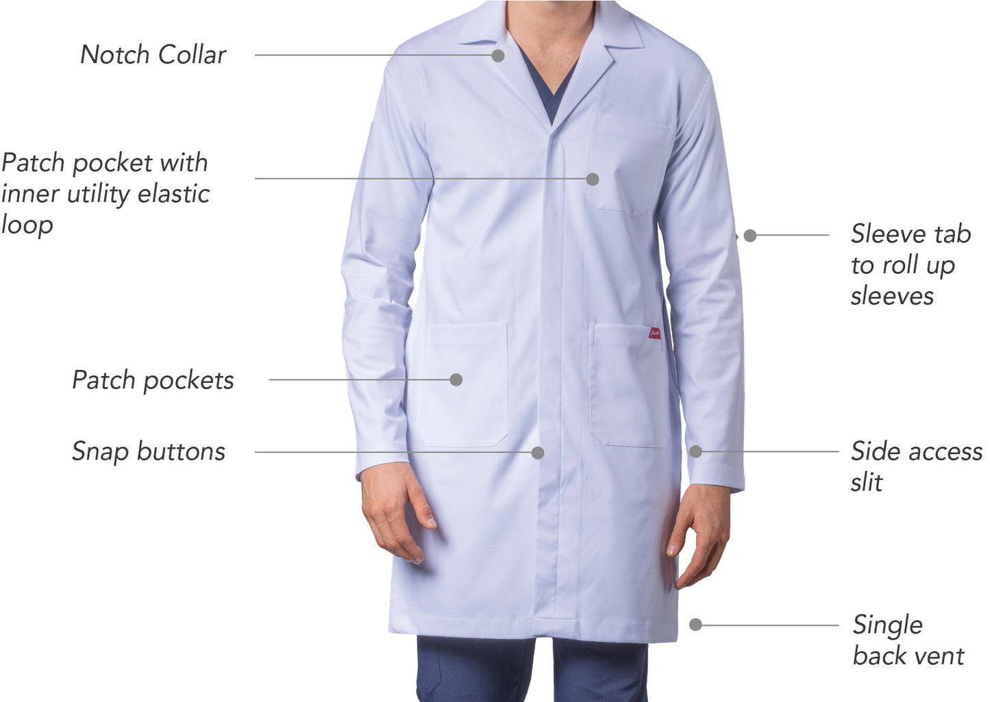 APEX Unisex Scrub Lab Coat