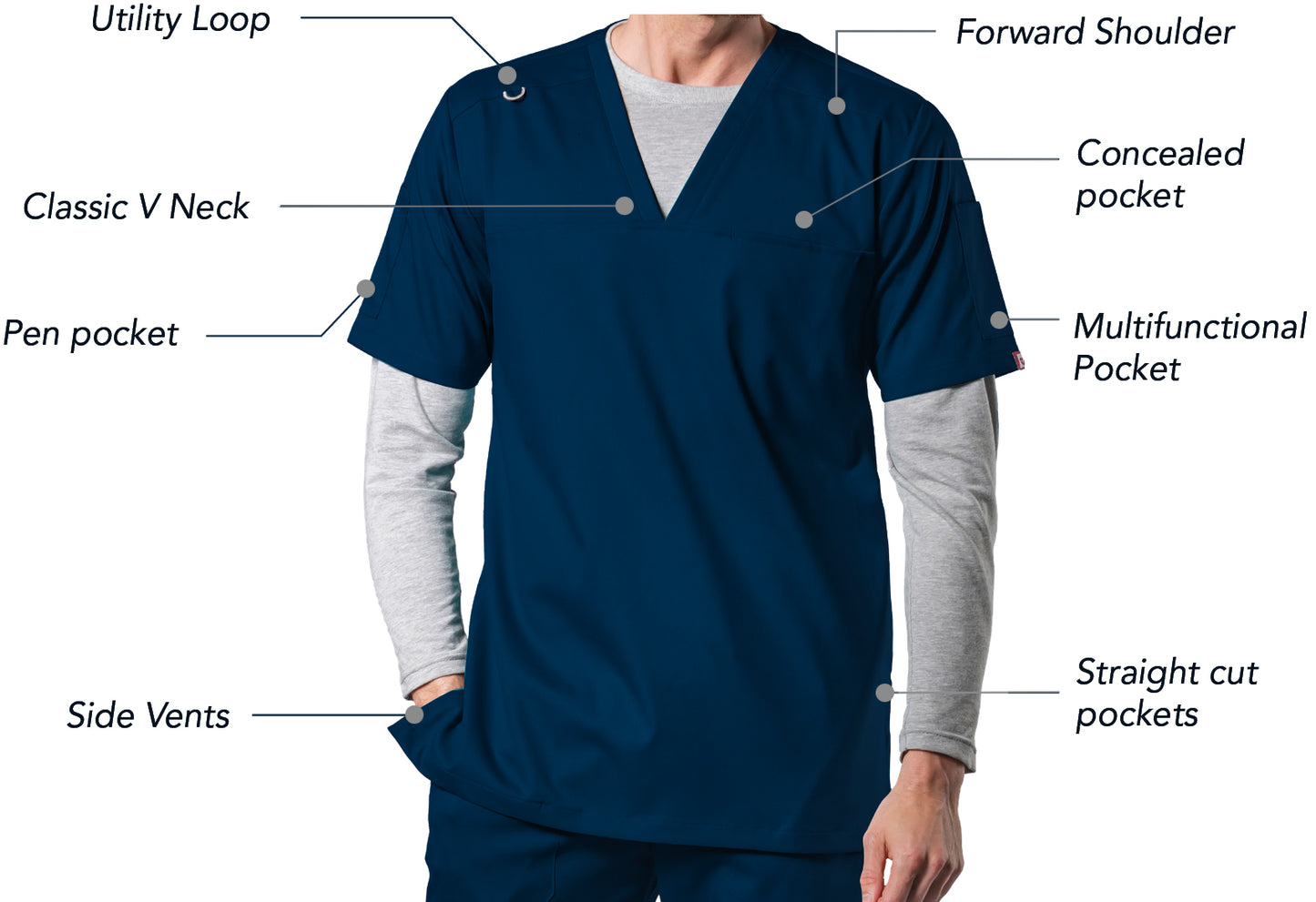 CATO Men's Scrub Tunic