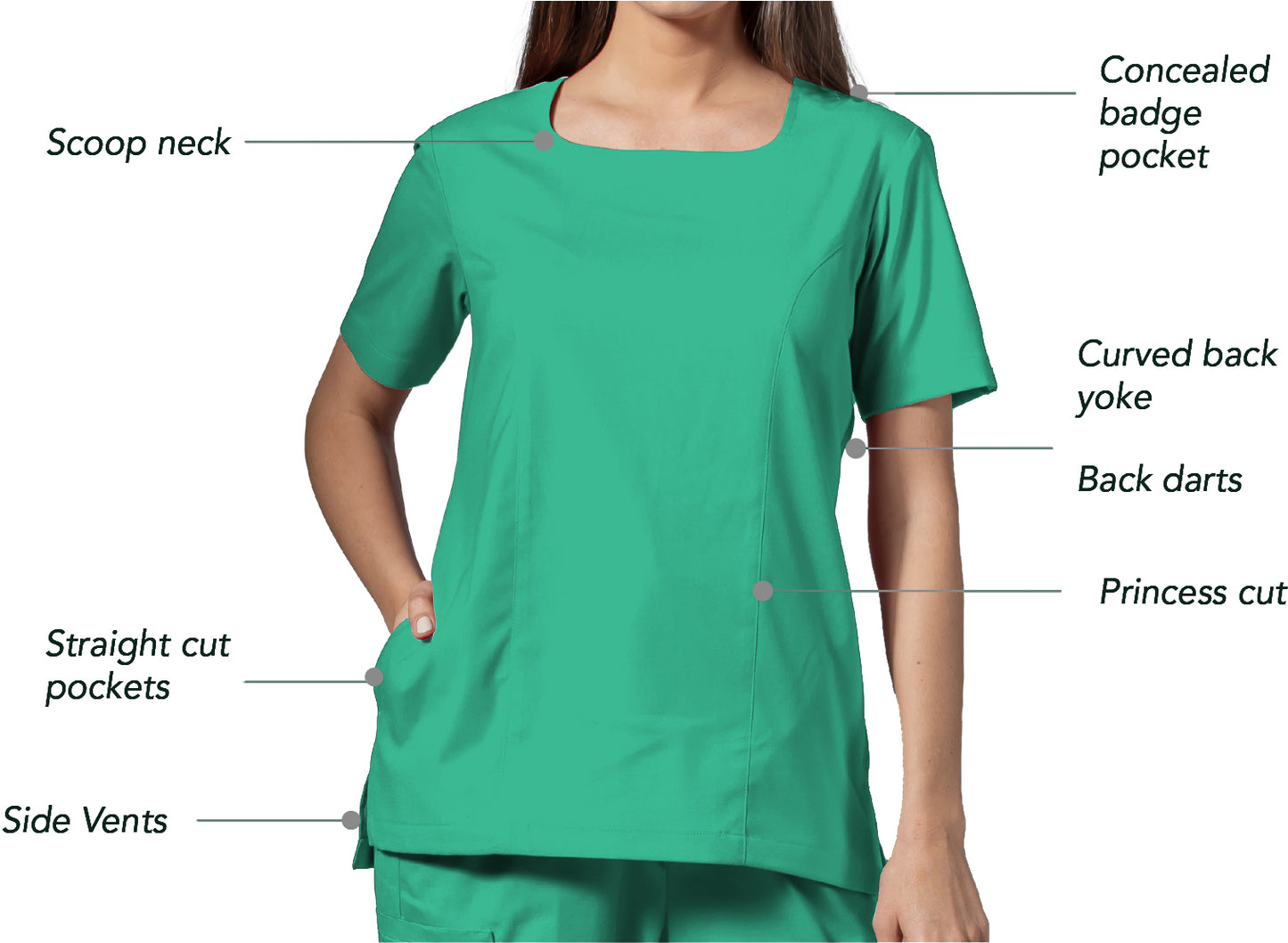 ELLA Women's Scrub Tunic