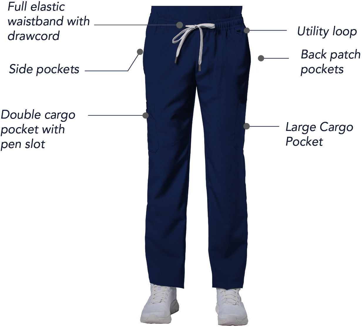 NINA Women's Cargo Scrub Pants